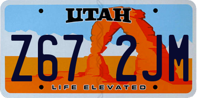 UT license plate Z672JM