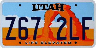 UT license plate Z672LF