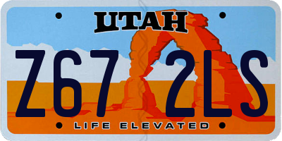 UT license plate Z672LS