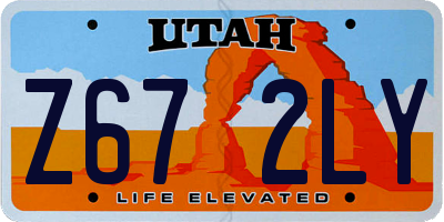 UT license plate Z672LY