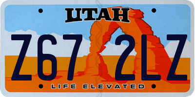 UT license plate Z672LZ