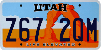 UT license plate Z672QM