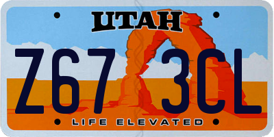 UT license plate Z673CL
