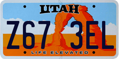 UT license plate Z673EL