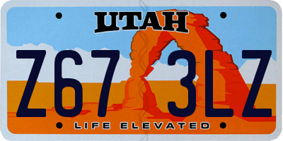 UT license plate Z673LZ