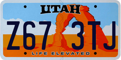 UT license plate Z673TJ