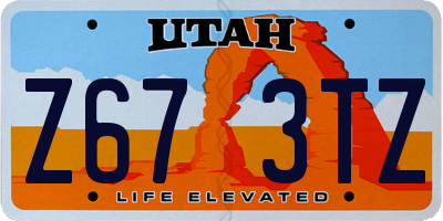 UT license plate Z673TZ