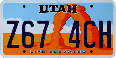 UT license plate Z674CH