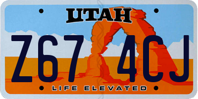 UT license plate Z674CJ