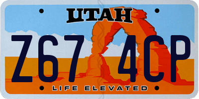 UT license plate Z674CP