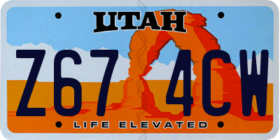 UT license plate Z674CW
