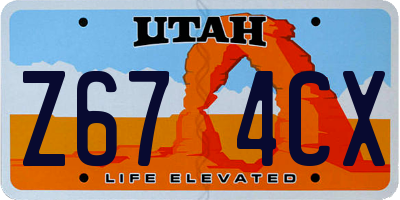 UT license plate Z674CX
