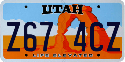 UT license plate Z674CZ