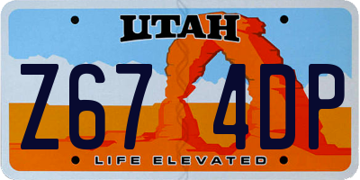 UT license plate Z674DP