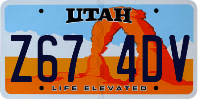 UT license plate Z674DV