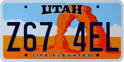UT license plate Z674EL