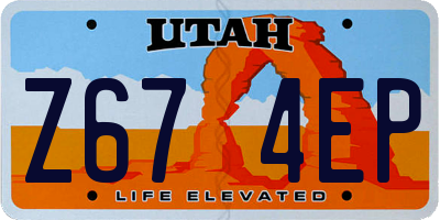 UT license plate Z674EP