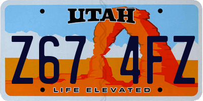 UT license plate Z674FZ