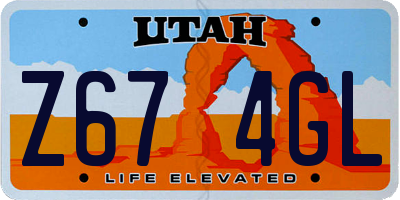 UT license plate Z674GL