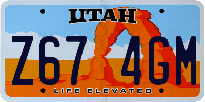 UT license plate Z674GM