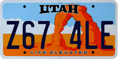 UT license plate Z674LE
