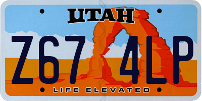 UT license plate Z674LP