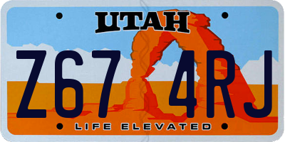 UT license plate Z674RJ