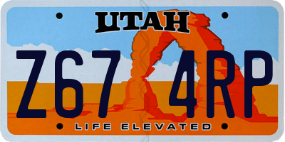 UT license plate Z674RP