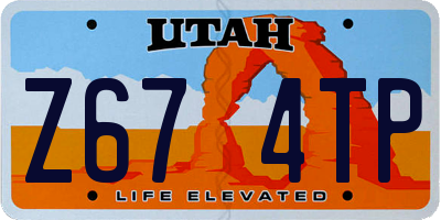 UT license plate Z674TP
