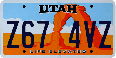 UT license plate Z674VZ