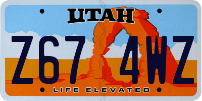 UT license plate Z674WZ