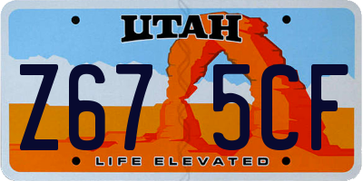 UT license plate Z675CF