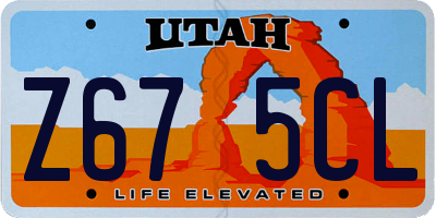 UT license plate Z675CL