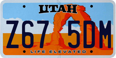 UT license plate Z675DM
