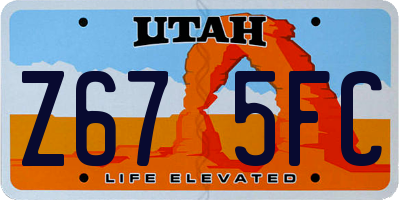 UT license plate Z675FC