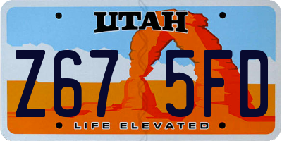 UT license plate Z675FD