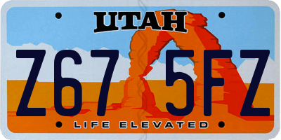 UT license plate Z675FZ