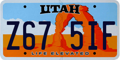 UT license plate Z675IF