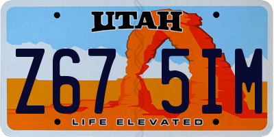 UT license plate Z675IM