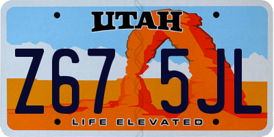 UT license plate Z675JL