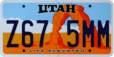 UT license plate Z675MM