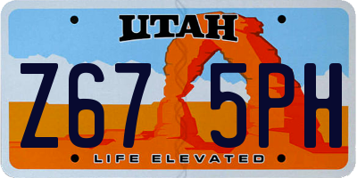 UT license plate Z675PH
