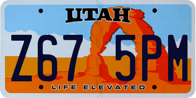 UT license plate Z675PM