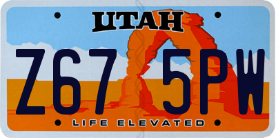 UT license plate Z675PW