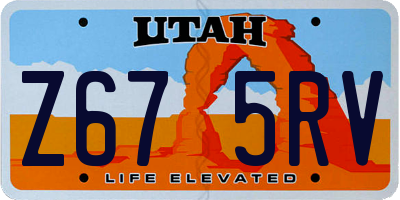 UT license plate Z675RV