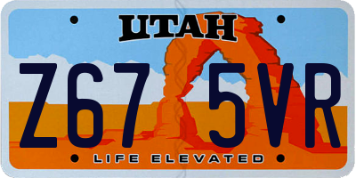 UT license plate Z675VR