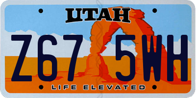 UT license plate Z675WH