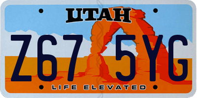 UT license plate Z675YG