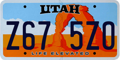 UT license plate Z675ZO