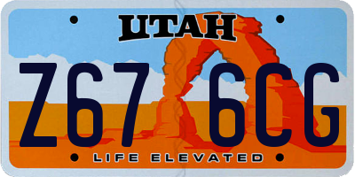 UT license plate Z676CG